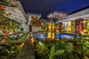 Villa-Banyu-Bali-Evening-Garden
