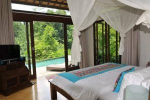 Bedroom at Villa Umah Shanti - A Spacious 3 Bedroom Private Villa with Panoramic Mountain Views