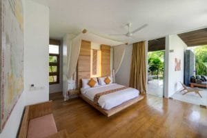Bedroom at Villa Kavya - 4 Bedroom Villa with Expansive Lawn in Canggu