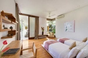 Bedroom at Villa Kavya - 4 Bedroom Villa with Expansive Lawn in Canggu