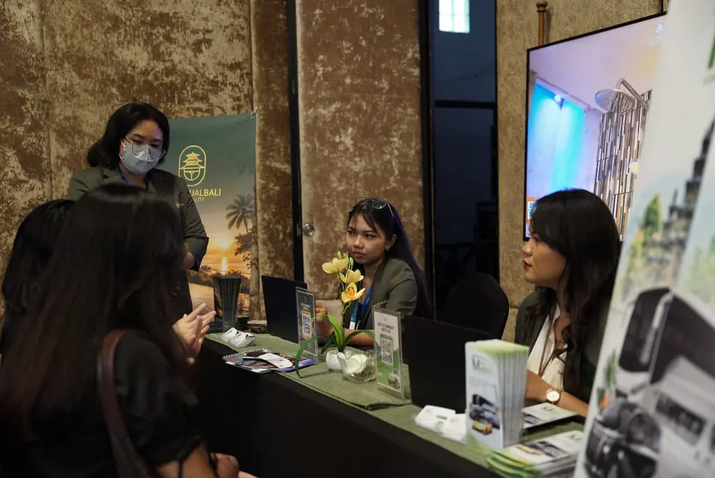 Individual Bali Hospitality team at their booth during Bali Villa Connect 2026